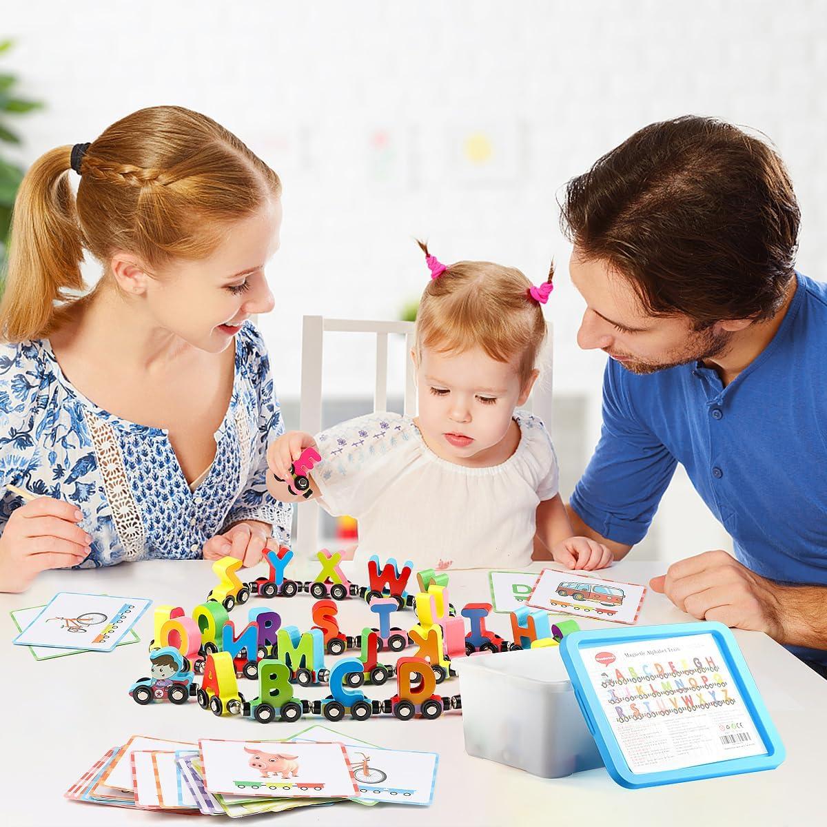 Juguete educativo tren de letras Wondertoys 27 PCS con caja