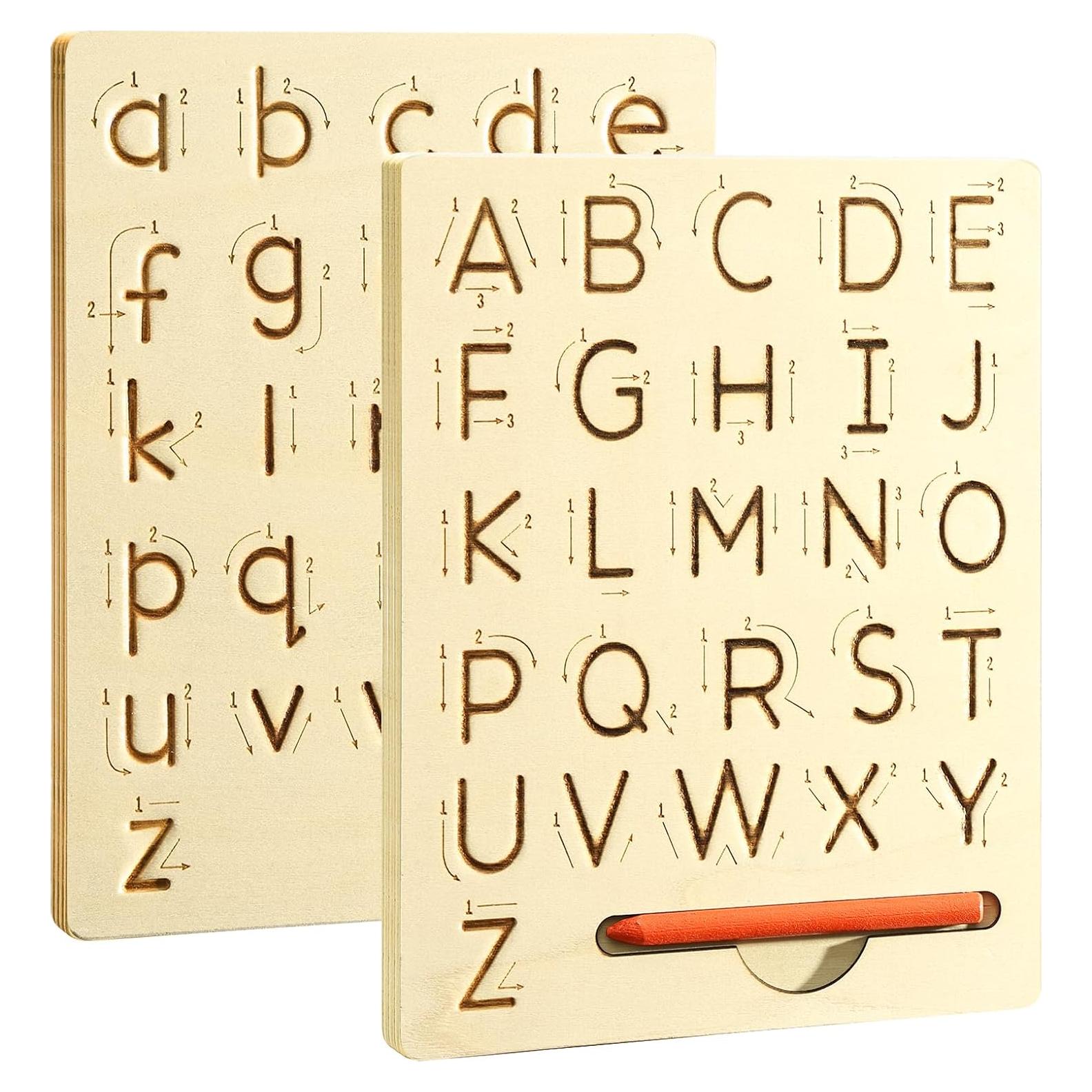 Tablero de Trazado de Letras de Madera hzsshb 22.86x18.03cm