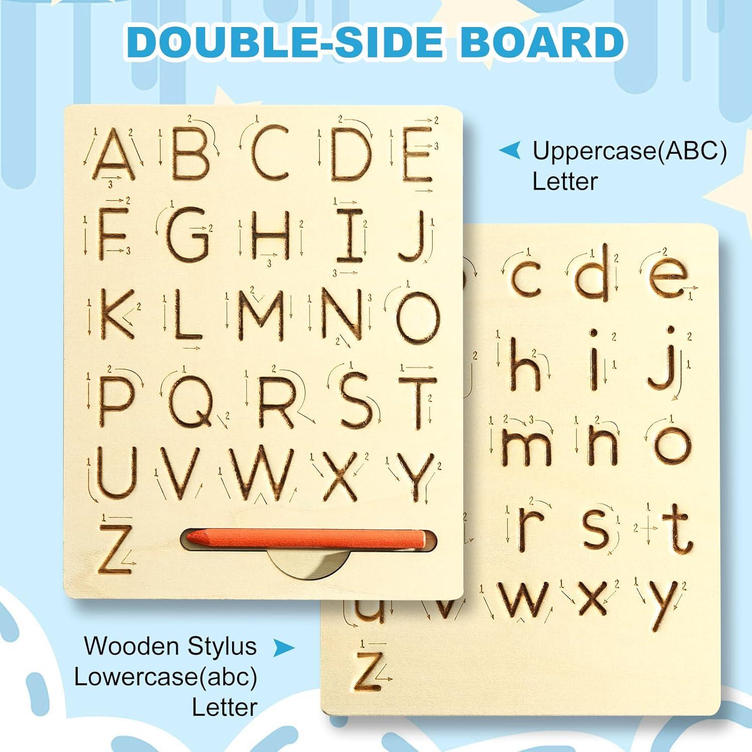 Tablero de Trazado de Letras de Madera hzsshb 22.86x18.03cm