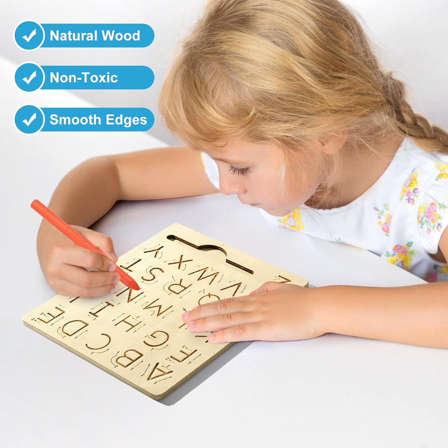 Tablero de Trazado de Letras de Madera hzsshb 22.86x18.03cm