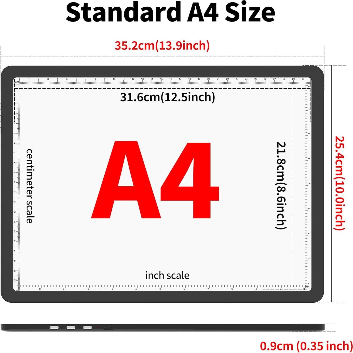 Mesa de Luz A4 TOHETO LED Magnética 3 Modos 6 Brillos