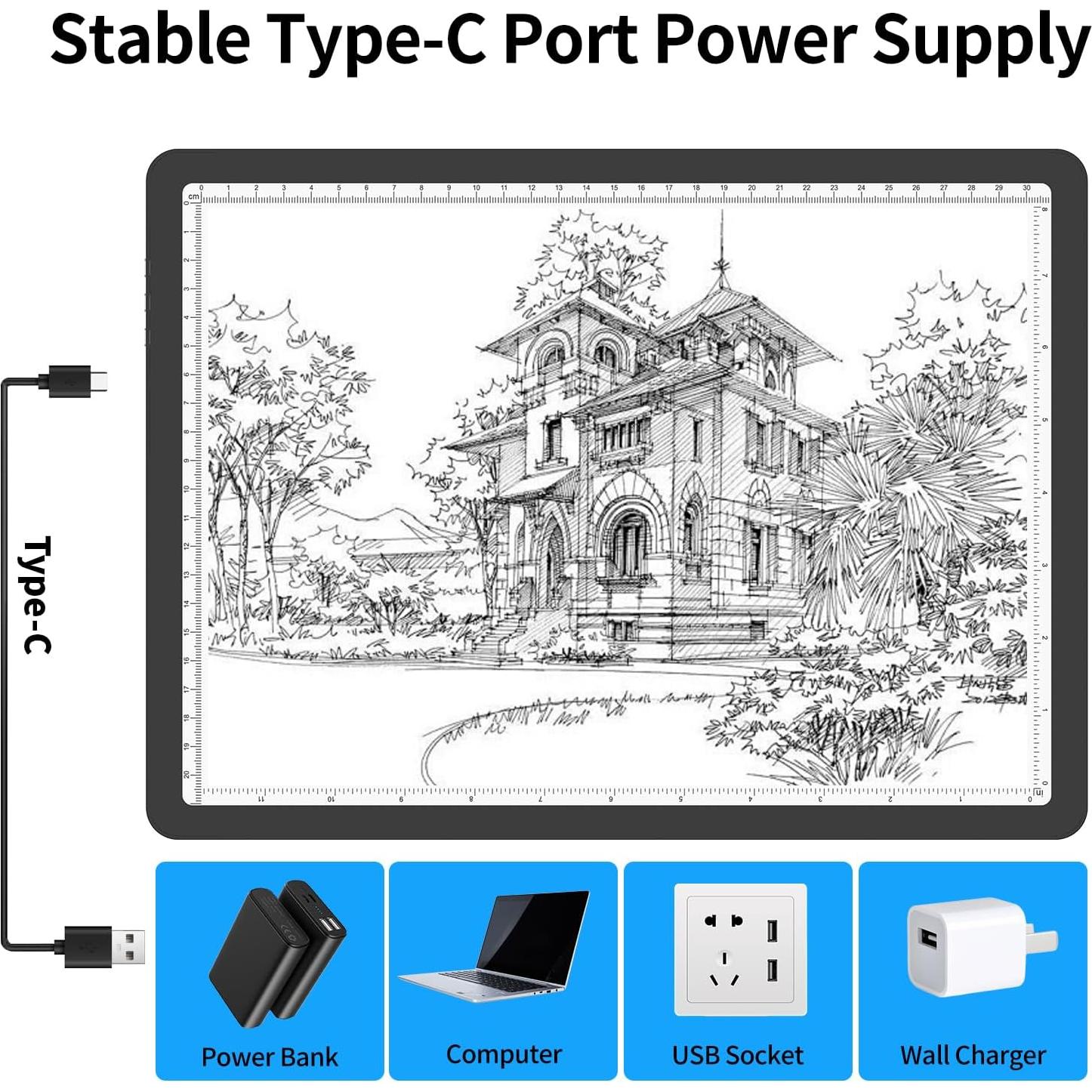Mesa de Luz A4 TOHETO LED Magnética 3 Modos 6 Brillos
