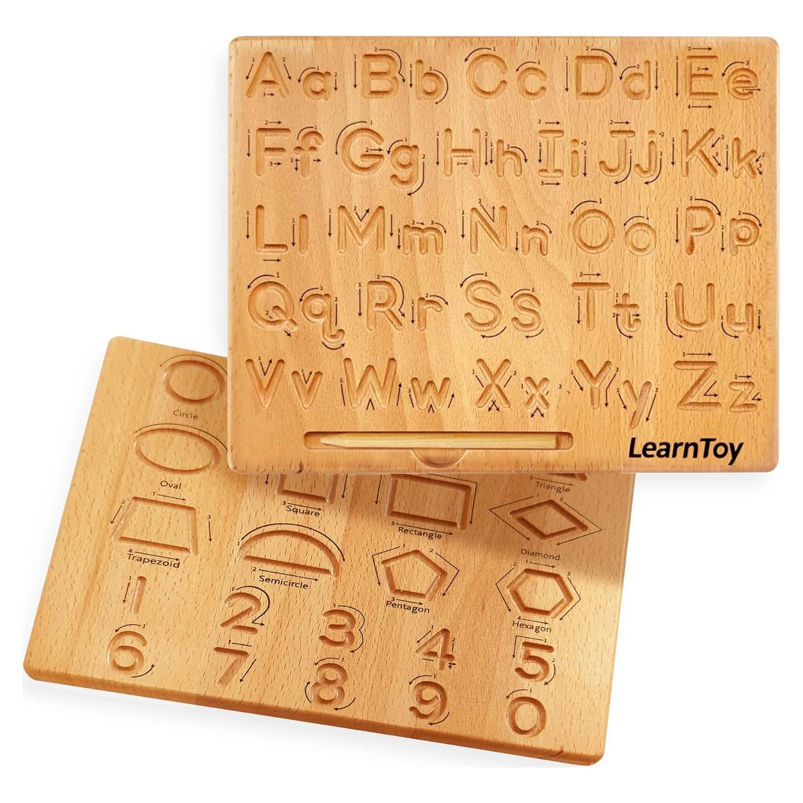 Tablero de Trazado del Alfabeto Montessori LearnToy 25x20 cm