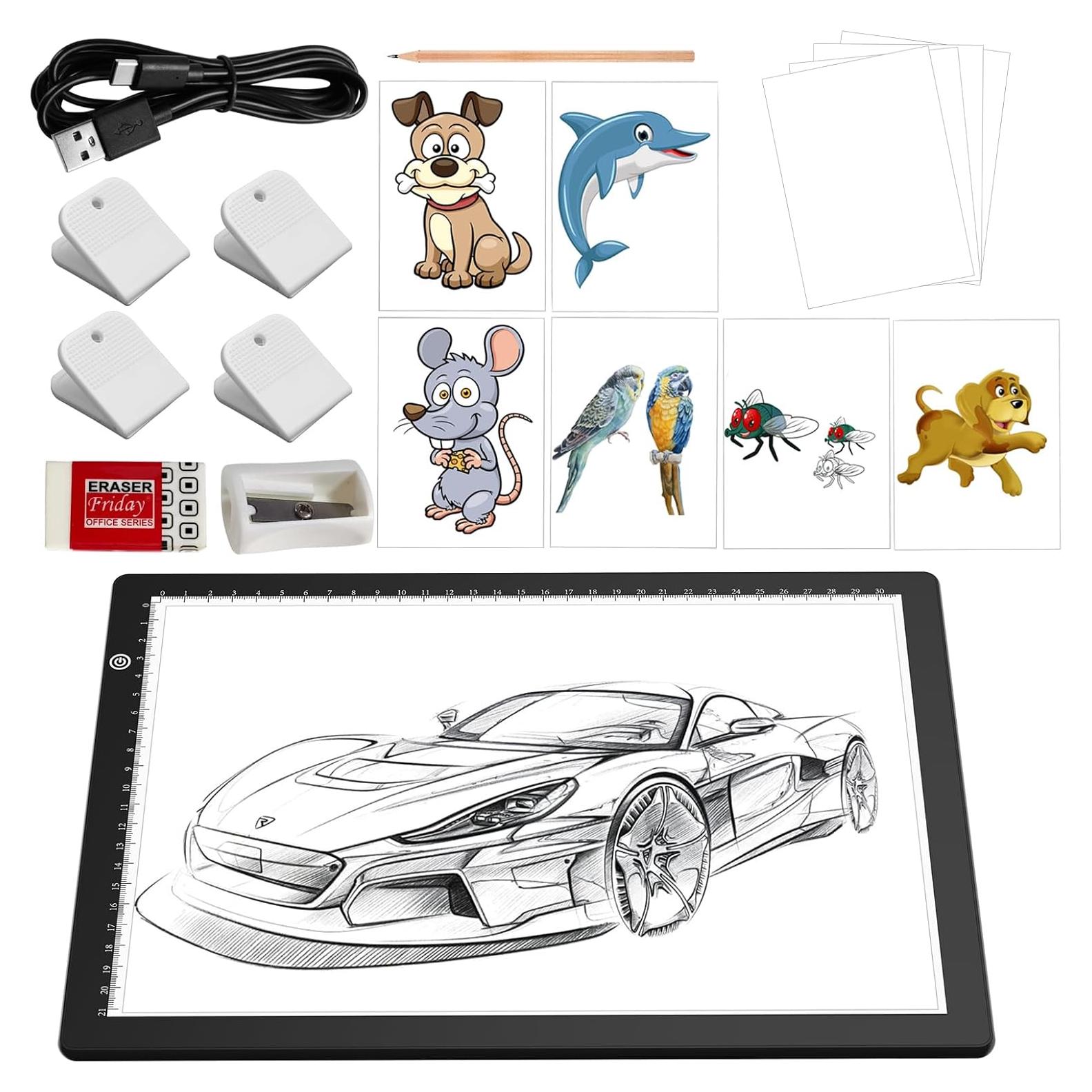 Caja de Luz LED A4 KOBAIBAN con Clips y Brillo Ajustable