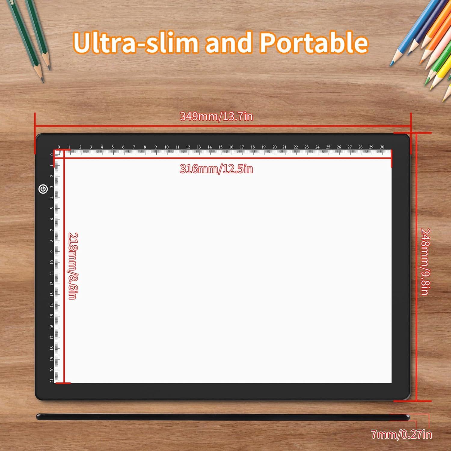 Caja de Luz LED A4 KOBAIBAN con Clips y Brillo Ajustable