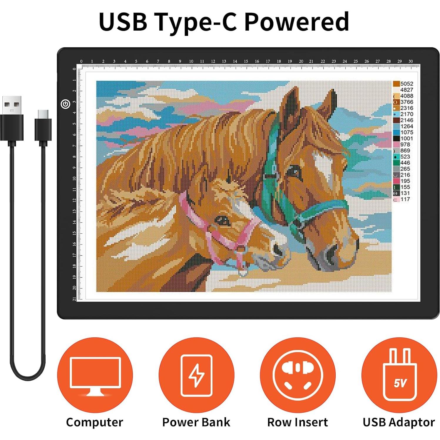 Caja de Luz LED A4 KOBAIBAN con Clips y Brillo Ajustable