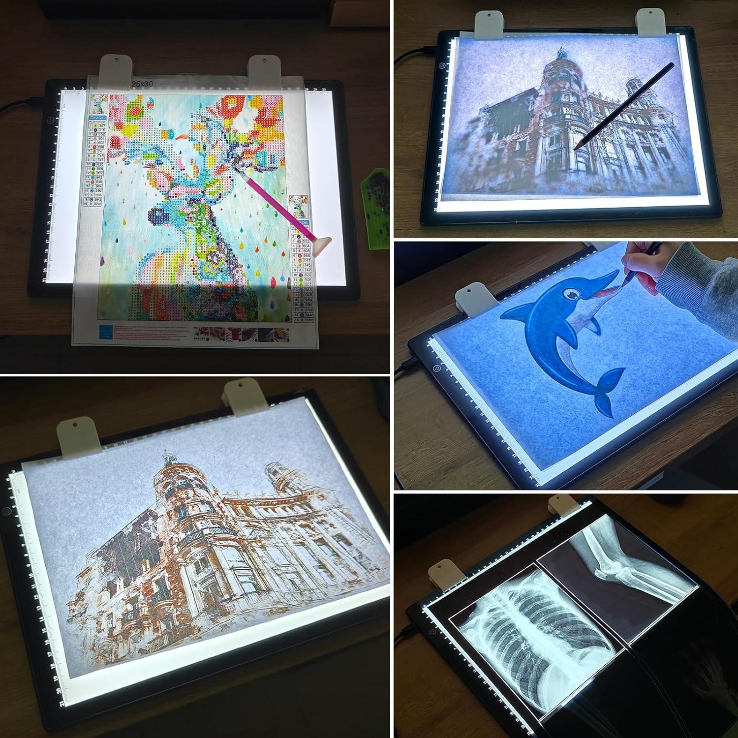 Caja de Luz LED A4 KOBAIBAN con Clips y Brillo Ajustable