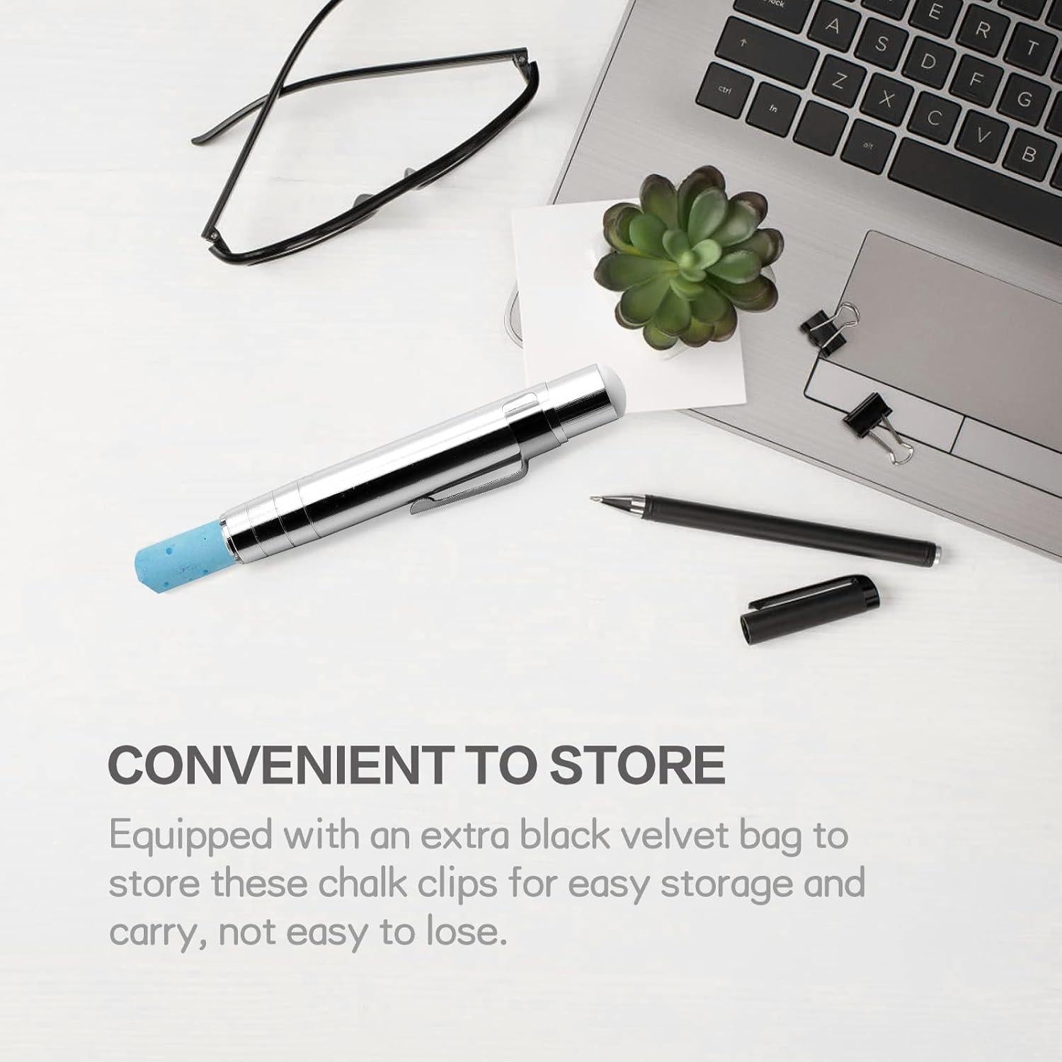 Soportes de Tiza de Aluminio RALIS - 2 Piezas, Plateado