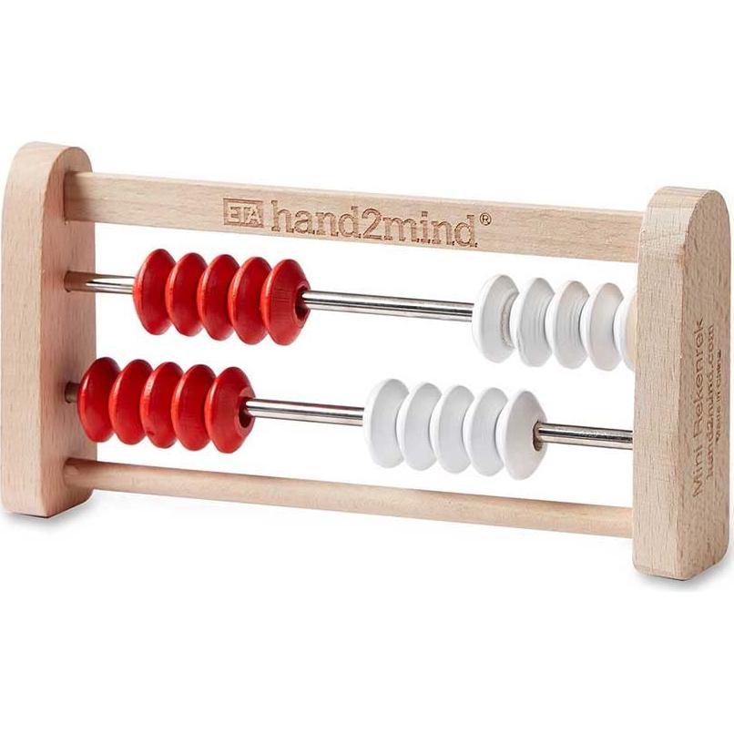 Ábaco Rekenrek hand2mind de 20 cuentas de madera - Juego de 4