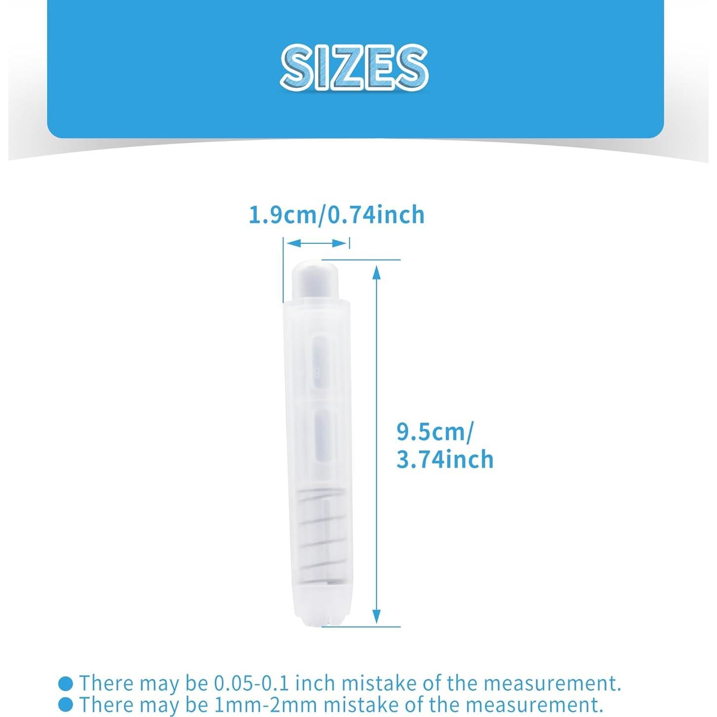 Paquete de 8 Sujetadores de Tiza Transparentes Achaltiza