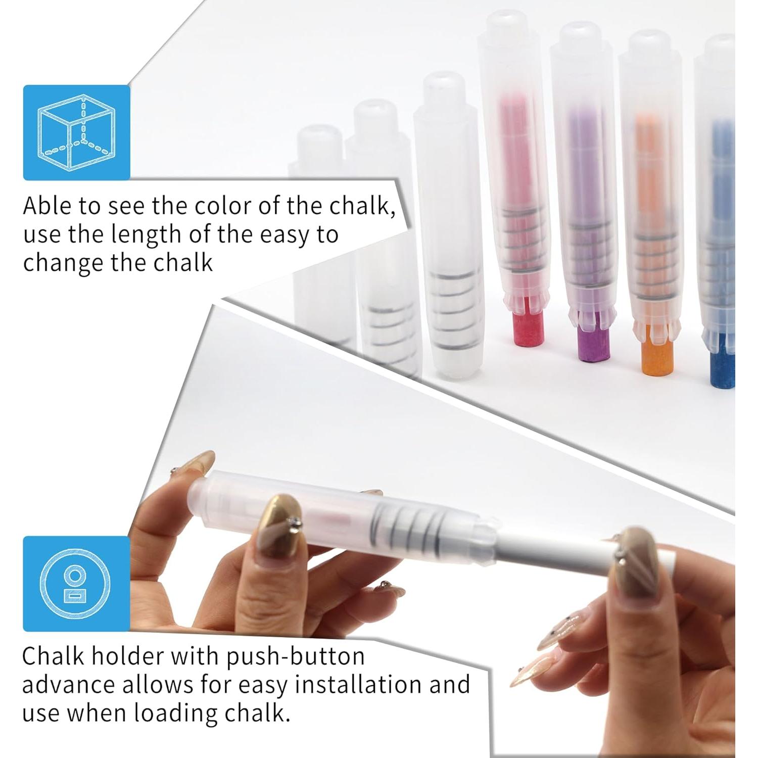 Paquete de 8 Sujetadores de Tiza Transparentes Achaltiza