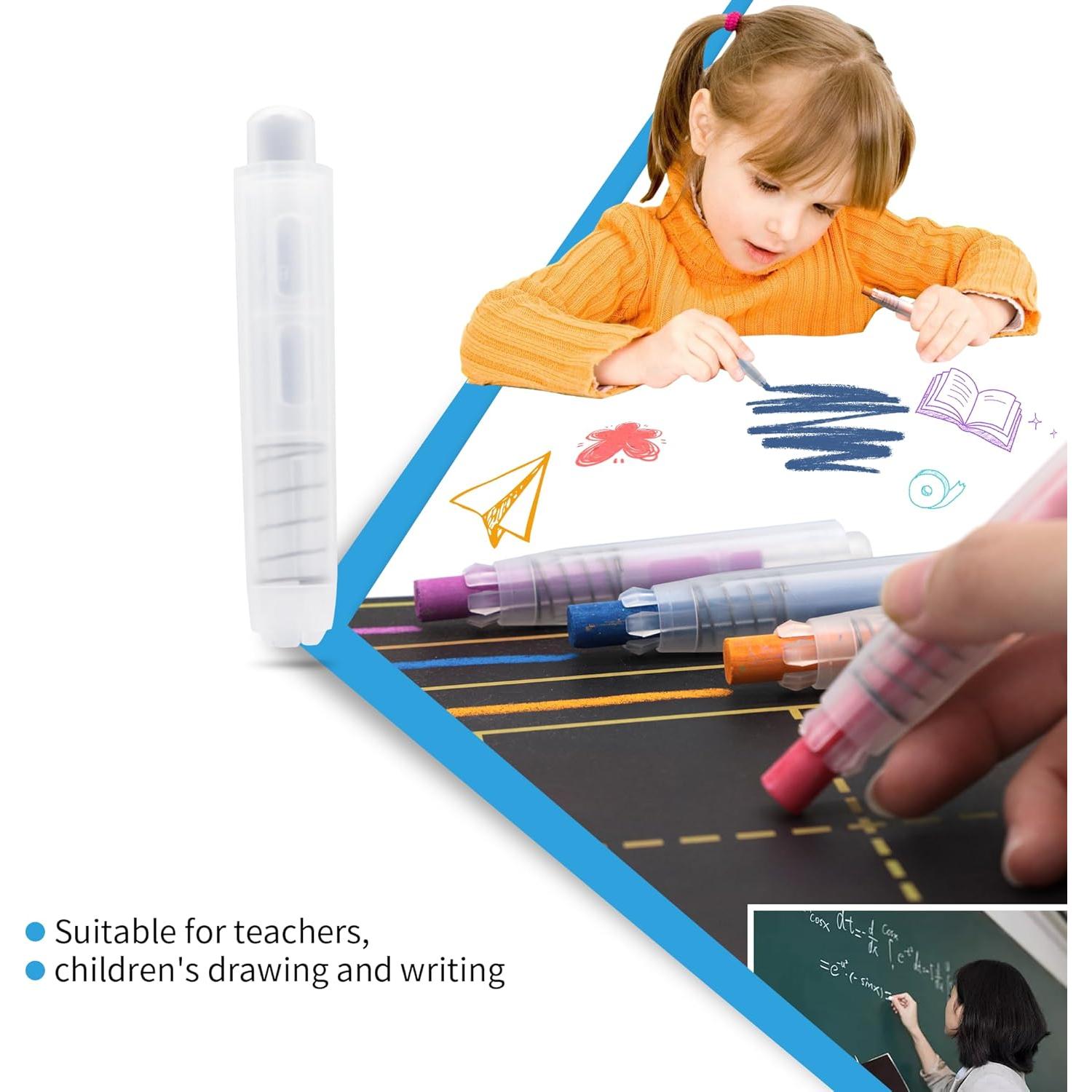 Paquete de 8 Sujetadores de Tiza Transparentes Achaltiza