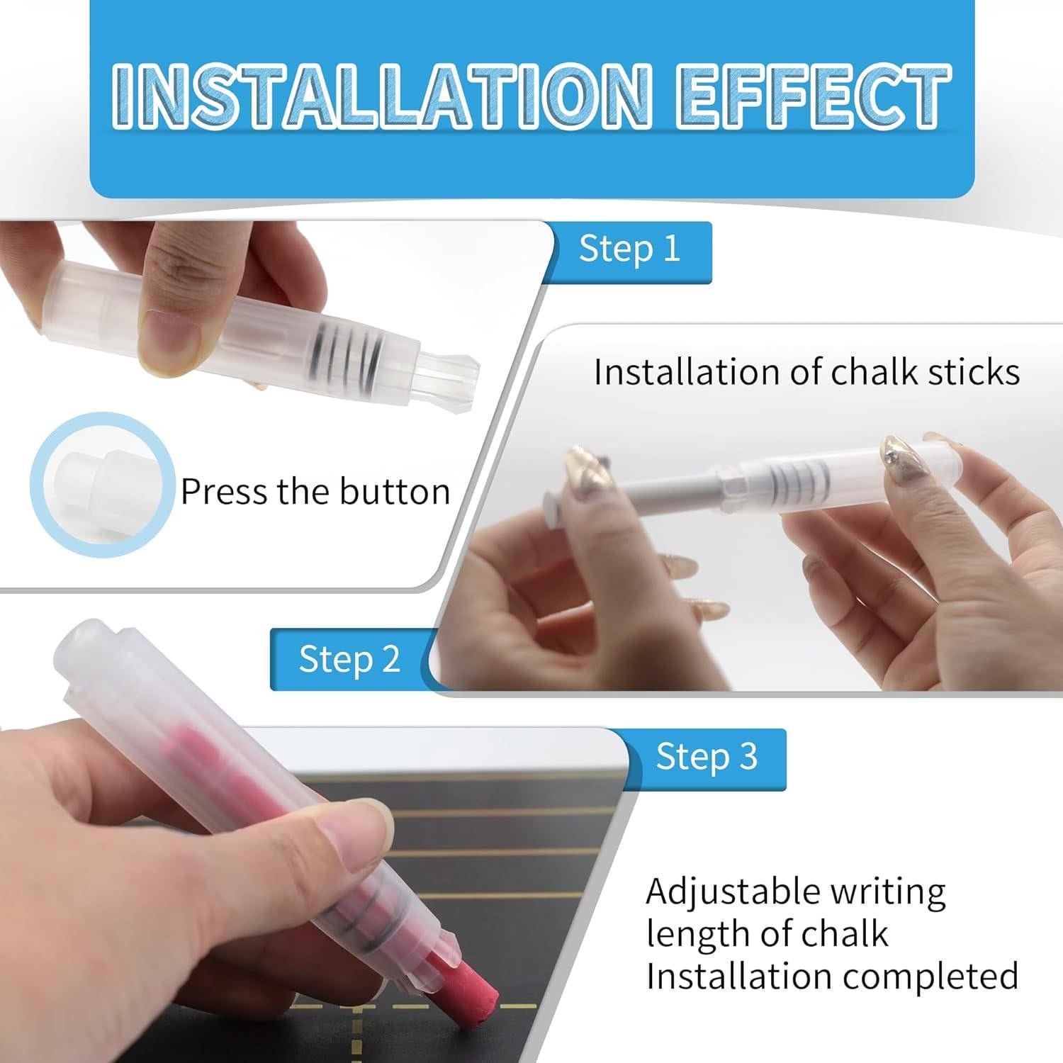 Paquete de 8 Sujetadores de Tiza Transparentes Achaltiza