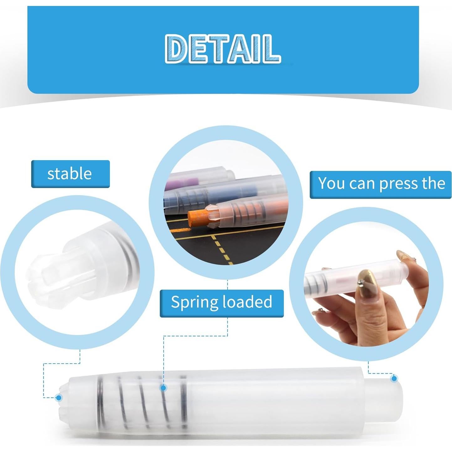 Paquete de 8 Sujetadores de Tiza Transparentes Achaltiza