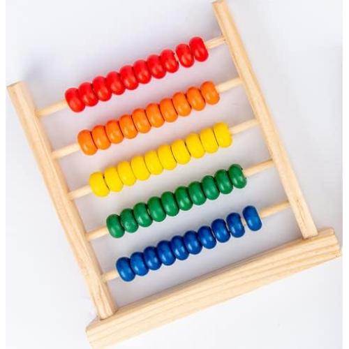 Ábaco de Madera Sealive para Niños 3-5 Años - 50 Bolas Multicolores