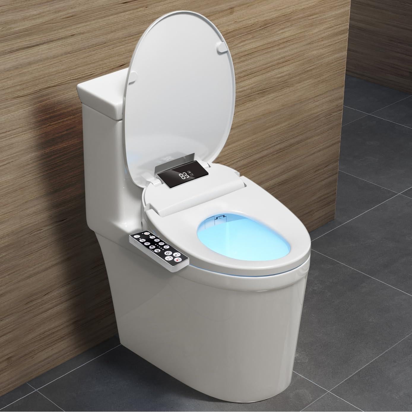 Asiento de inodoro inteligente XCQQ S9BL alargado con bidet