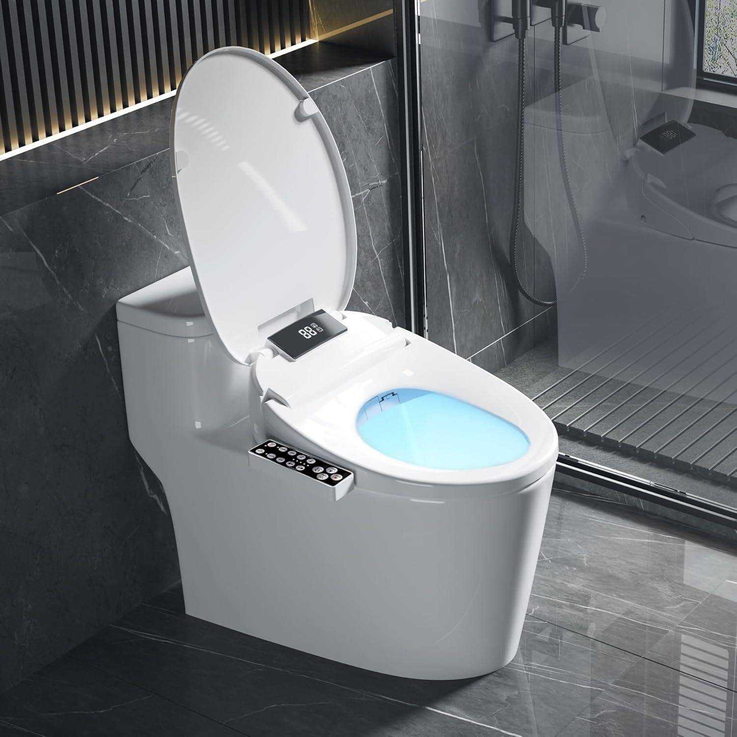 Asiento de inodoro inteligente XCQQ S9BL alargado con bidet