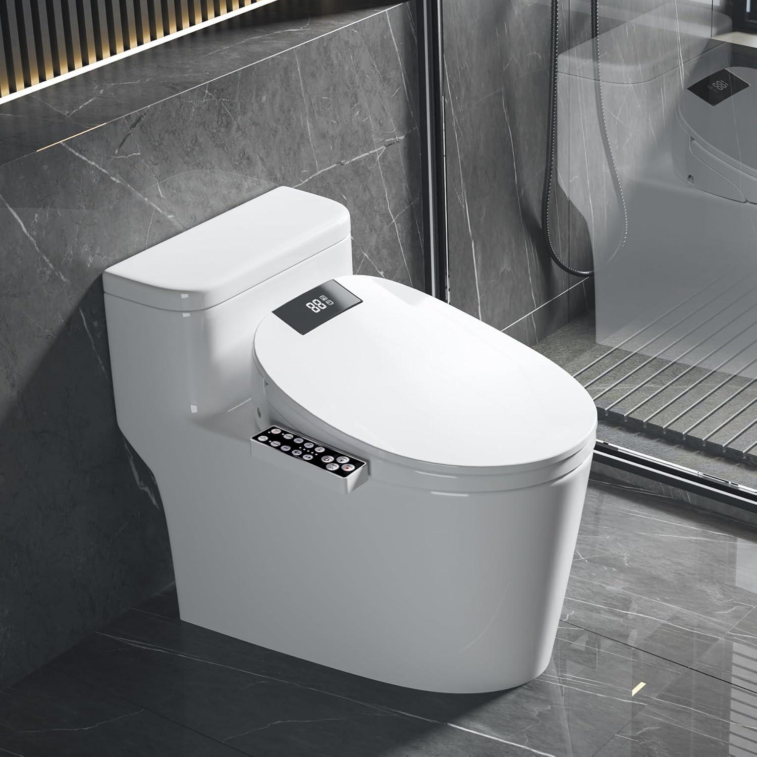 Asiento de inodoro inteligente XCQQ S9BL alargado con bidet