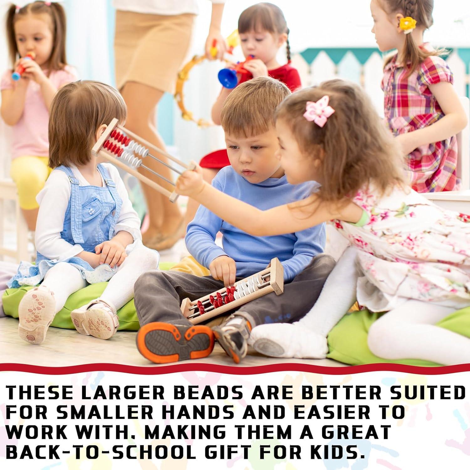 8 Piezas Ábaco de Madera Rekenrek para Niños 6+