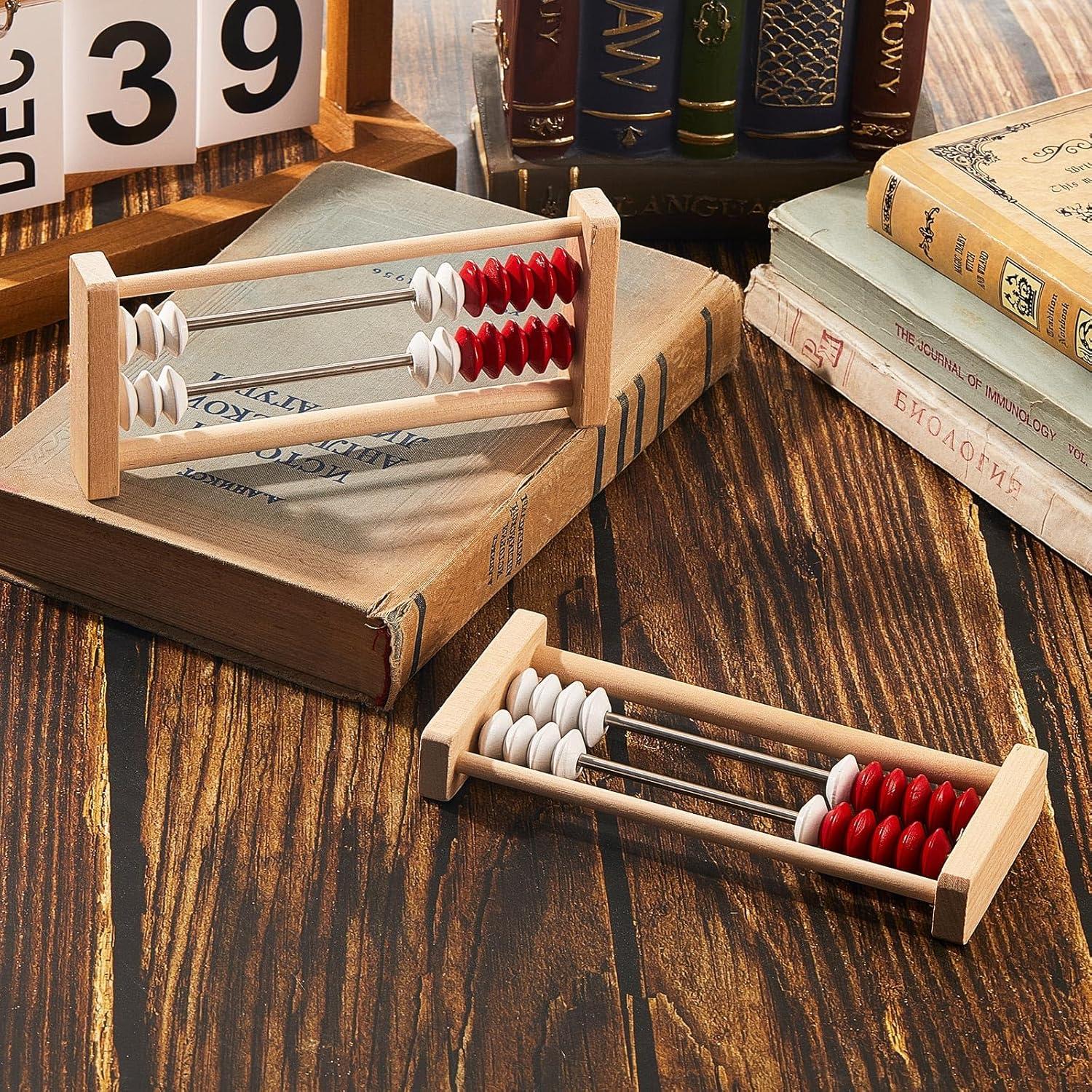 8 Piezas Ábaco de Madera Rekenrek para Niños 6+