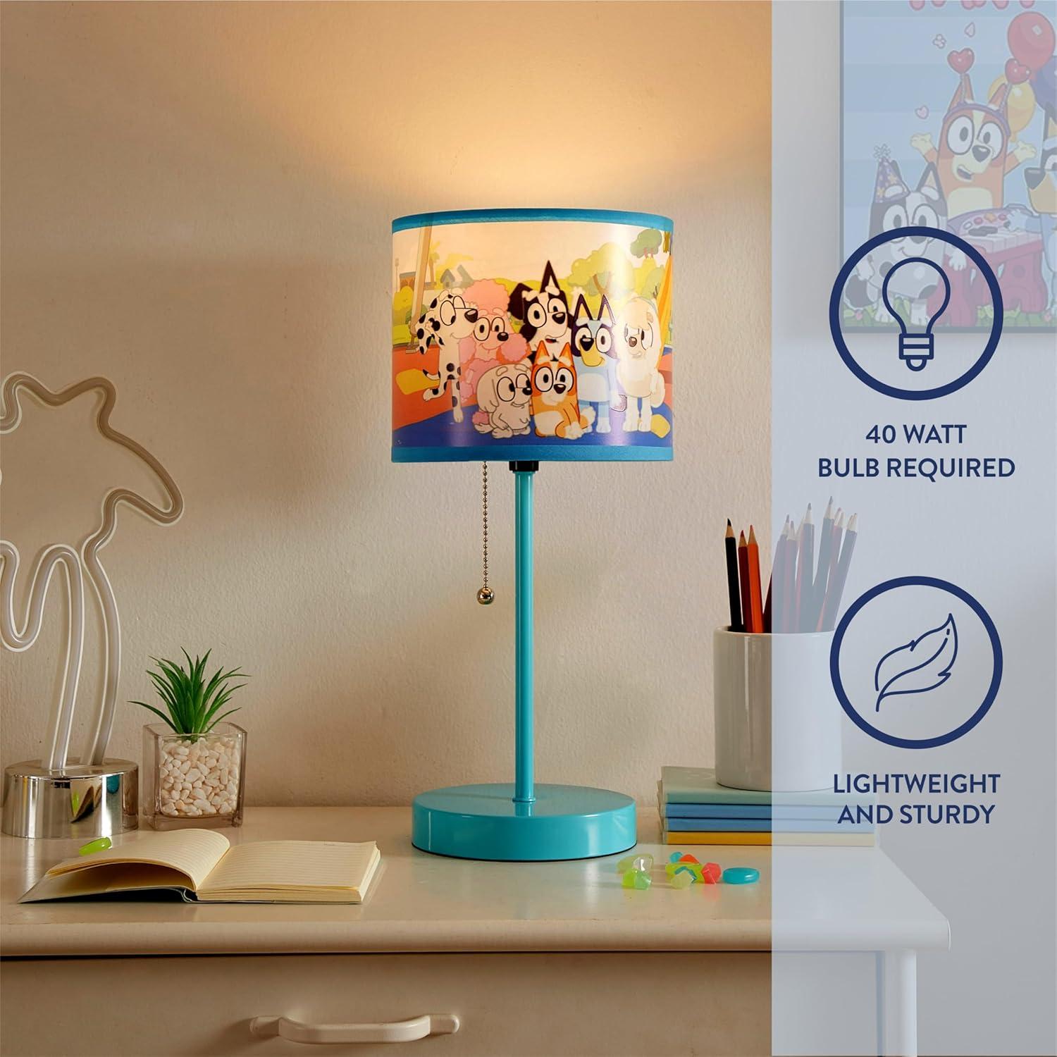 Lámpara de Mesa Bluey Idea Nuova 38 cm con Cadena de Tirar