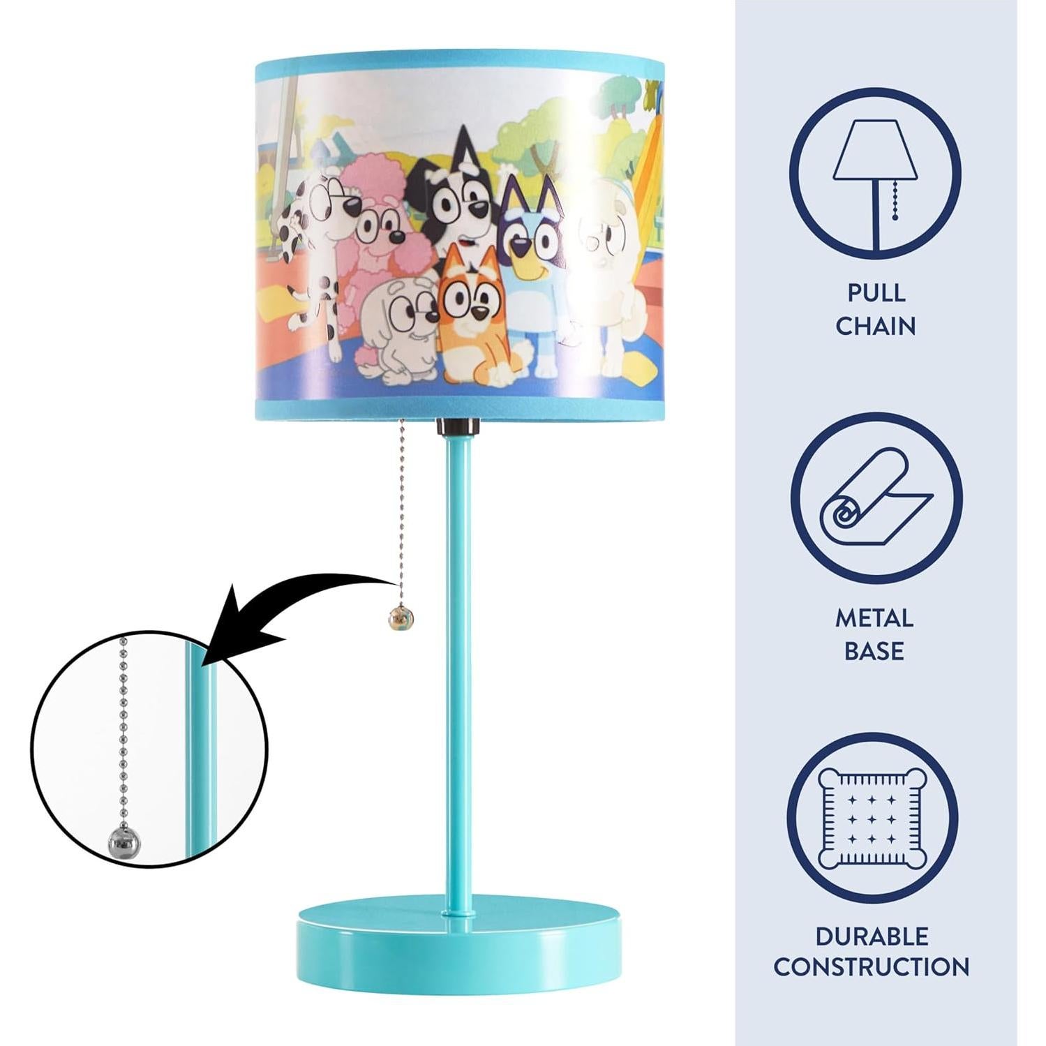 Lámpara de Mesa Bluey Idea Nuova 38 cm con Cadena de Tirar