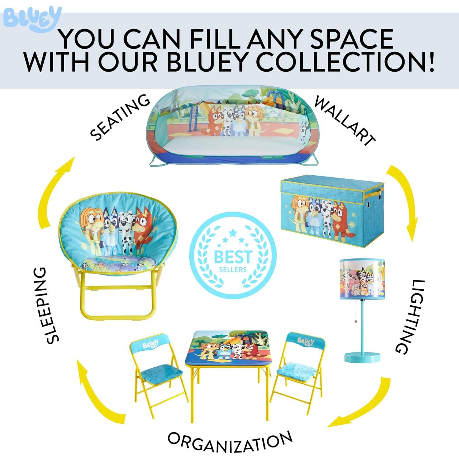 Lámpara de Mesa Bluey Idea Nuova 38 cm con Cadena de Tirar