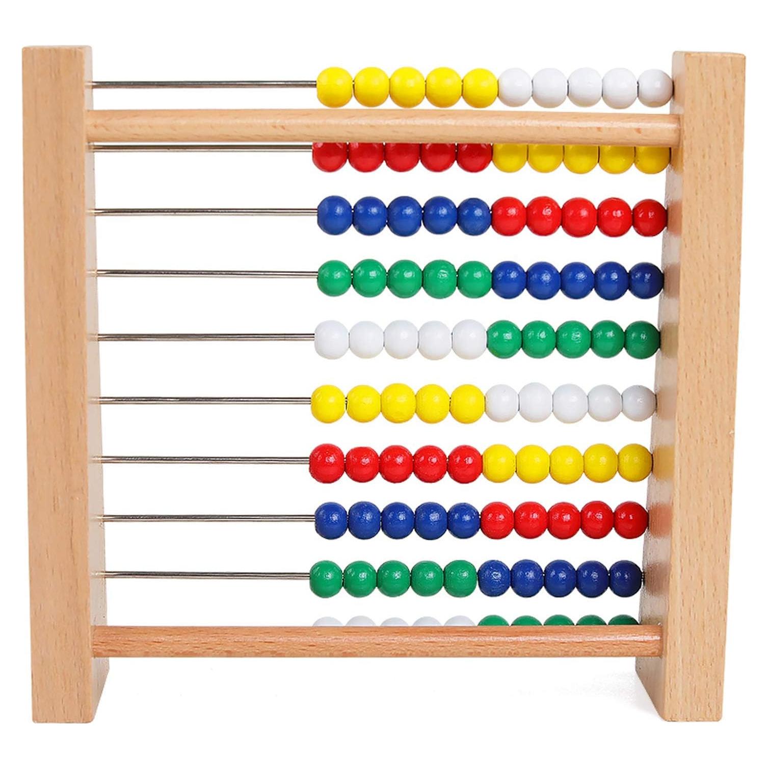 Ábaco Clásico de Madera para Niños - Juguete Educativo 100 Cuentas