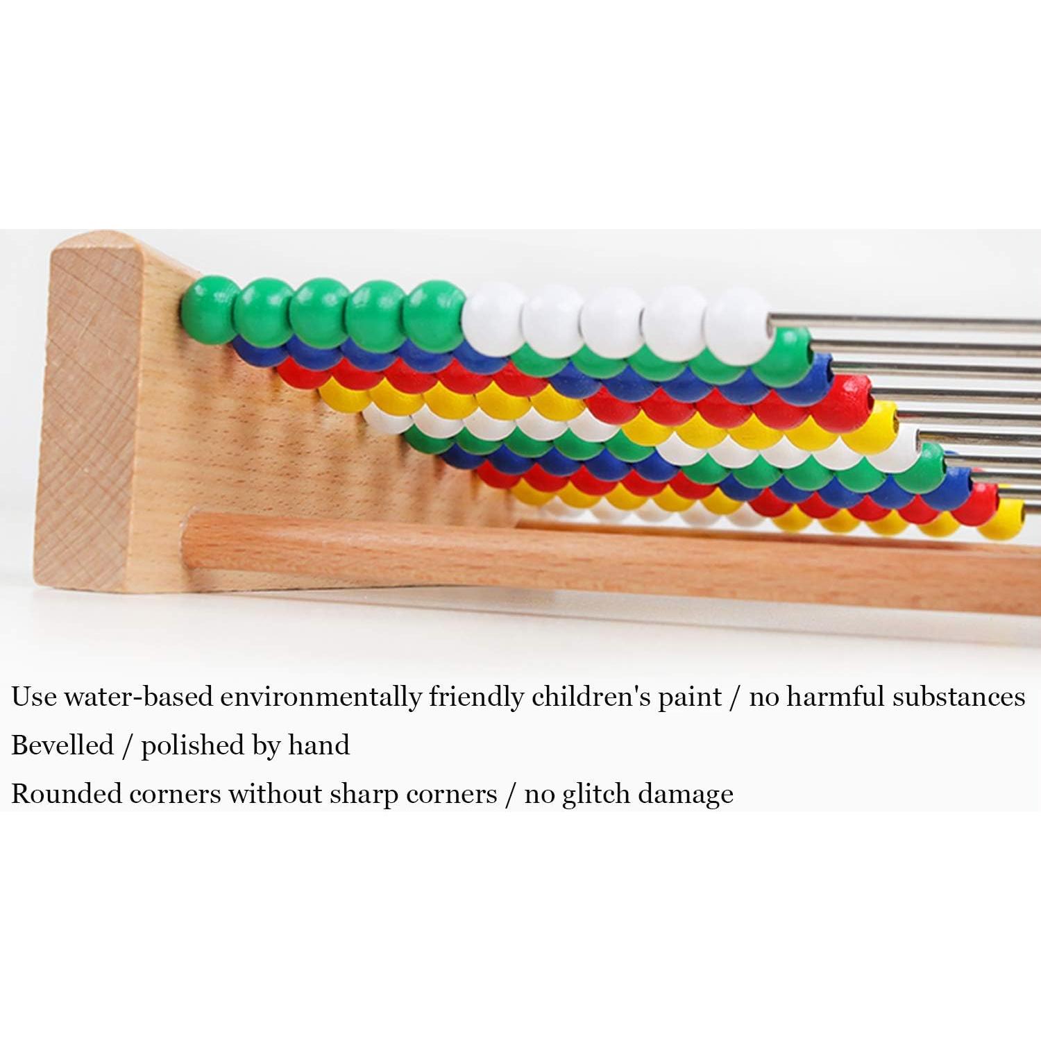 Ábaco Clásico de Madera para Niños - Juguete Educativo 100 Cuentas