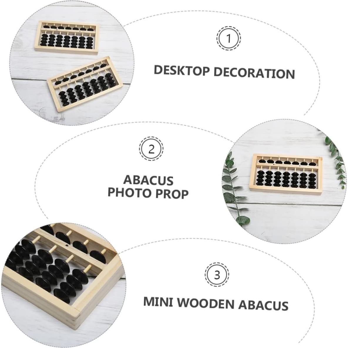 Mini Ábaco de Madera HONMEET 15.5x7.8cm Juguete Educativo