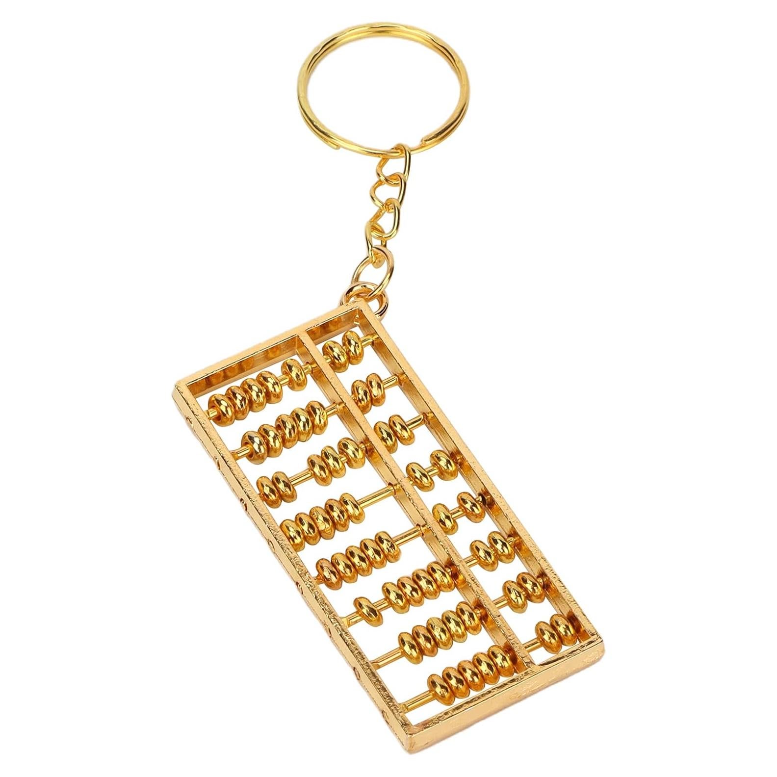 Llavero Ábaco Chino Dorado 14.7x6.6cm Feng Shui