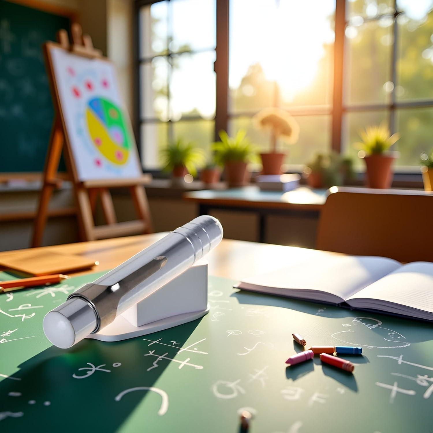 Soporte de Tiza de Aluminio Plateado WsjiaboFux - 1 Unidad