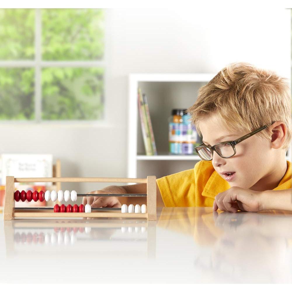 Ábaco Rekenrek hand2mind 20 cuentas de madera para niños