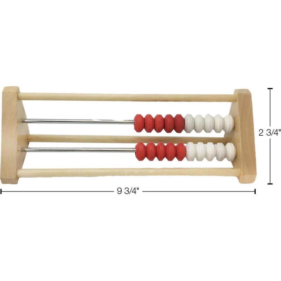 Ábaco Rekenrek hand2mind 20 cuentas de madera para niños