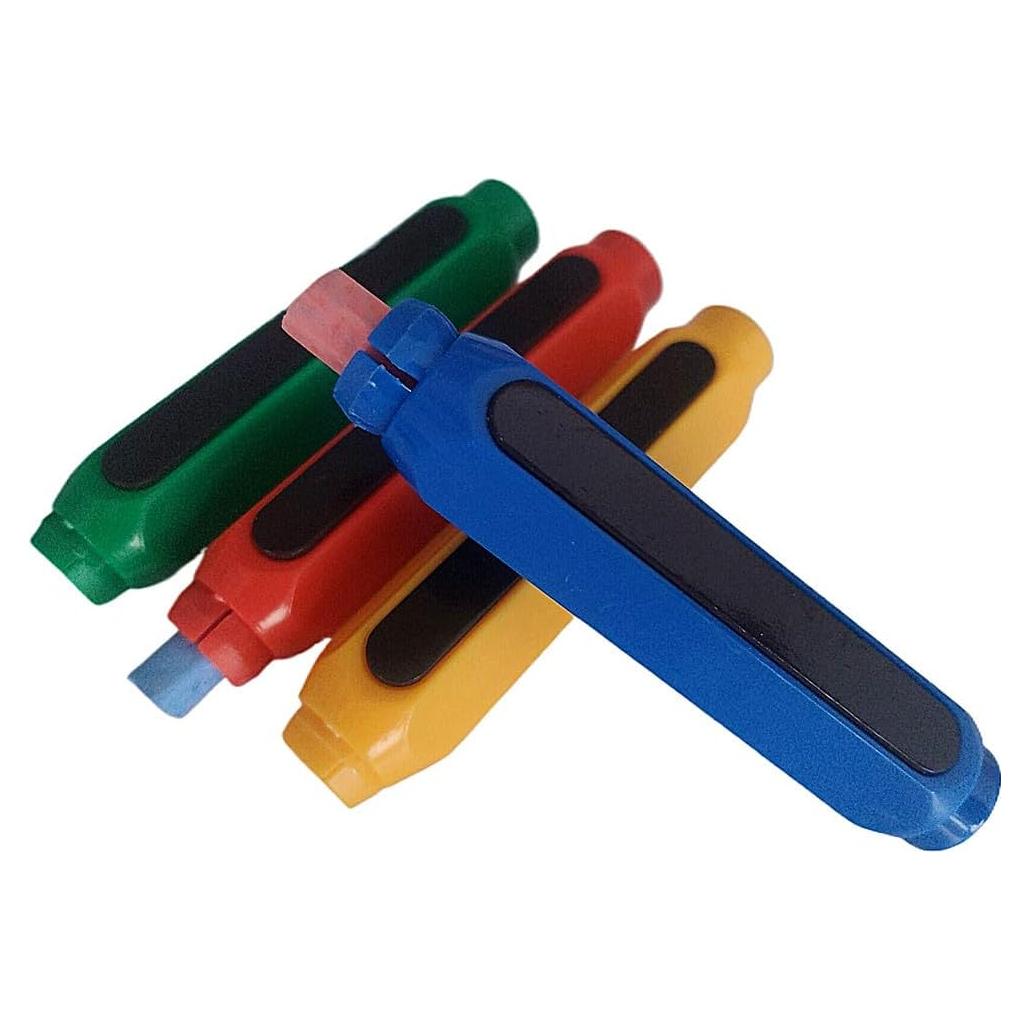 Soportes de Tiza Magnéticos Honkenda - Paquete de 4 Colores