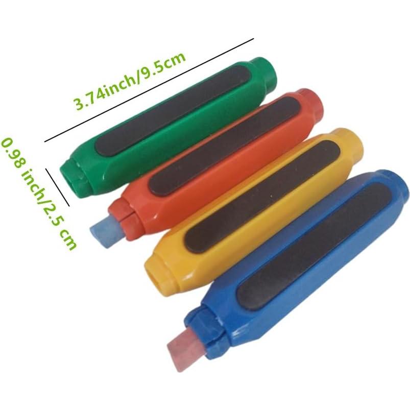 Soportes de Tiza Magnéticos Honkenda - Paquete de 4 Colores