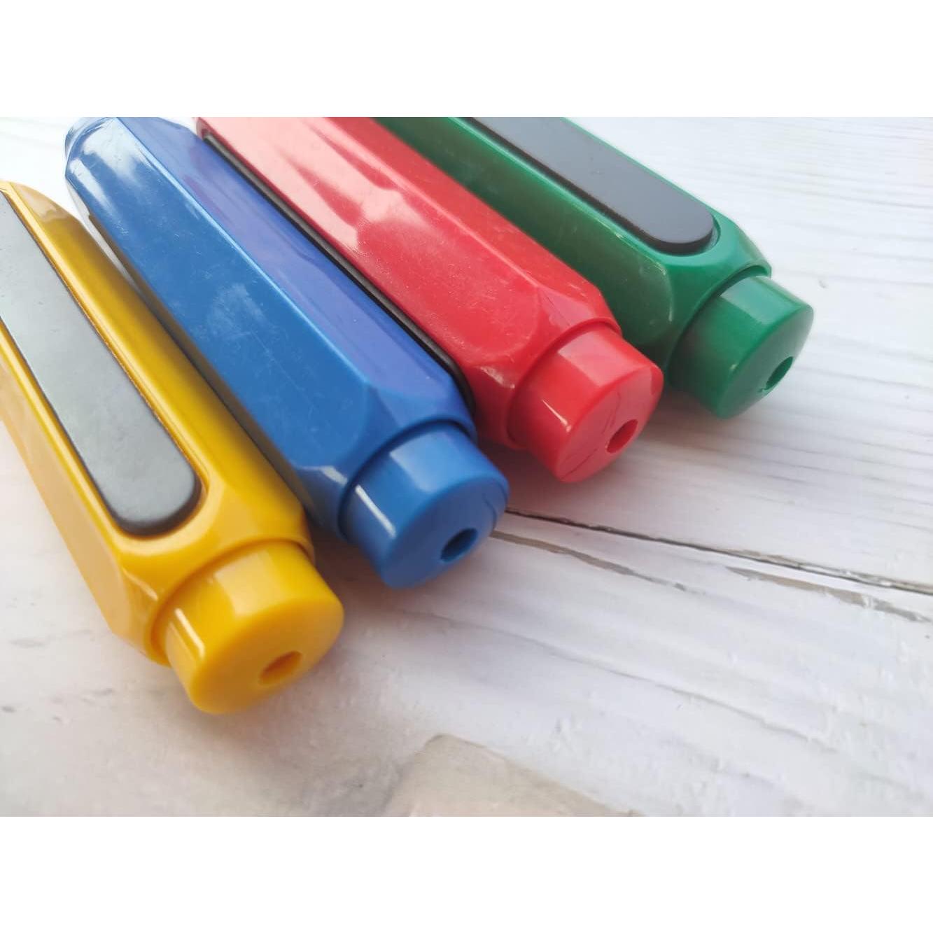 Soportes de Tiza Magnéticos Honkenda - Paquete de 4 Colores