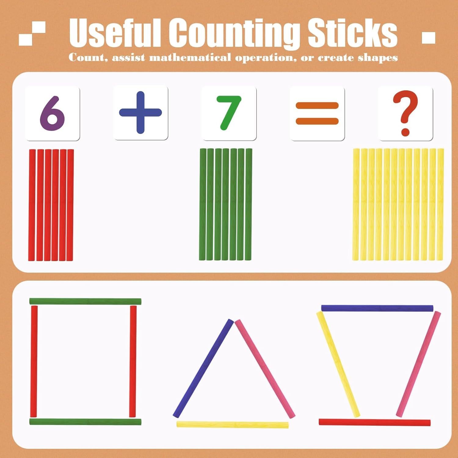 Ábaco de Madera Ranqibo para Niños 3-7 Años con 100 Bolas