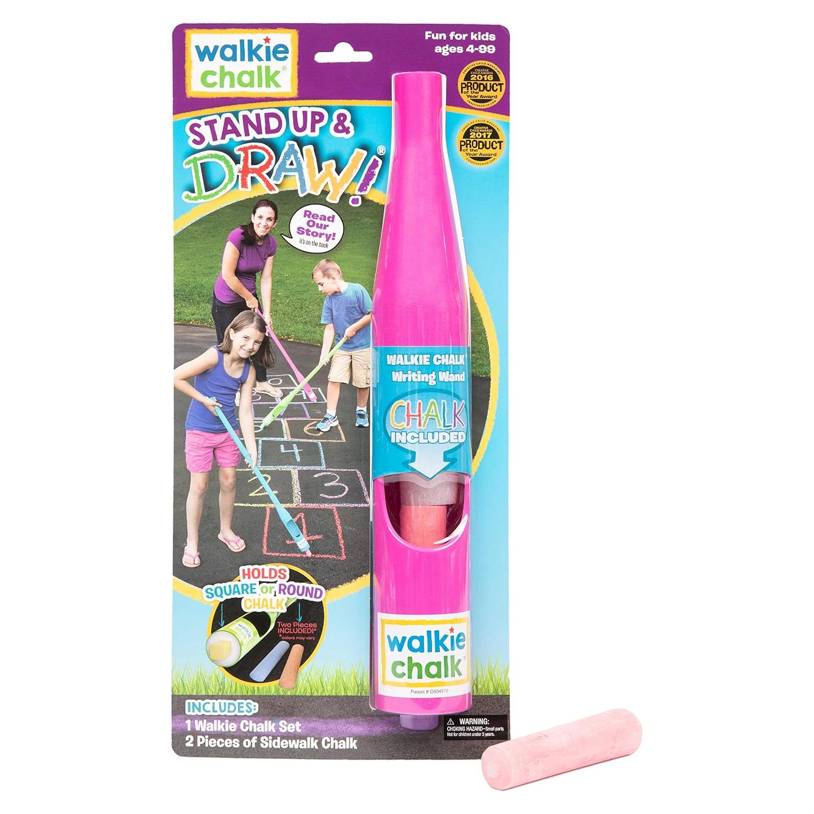 Soporte de Tiza de Acera Walkie Chalk Rosa con 2 Tizas