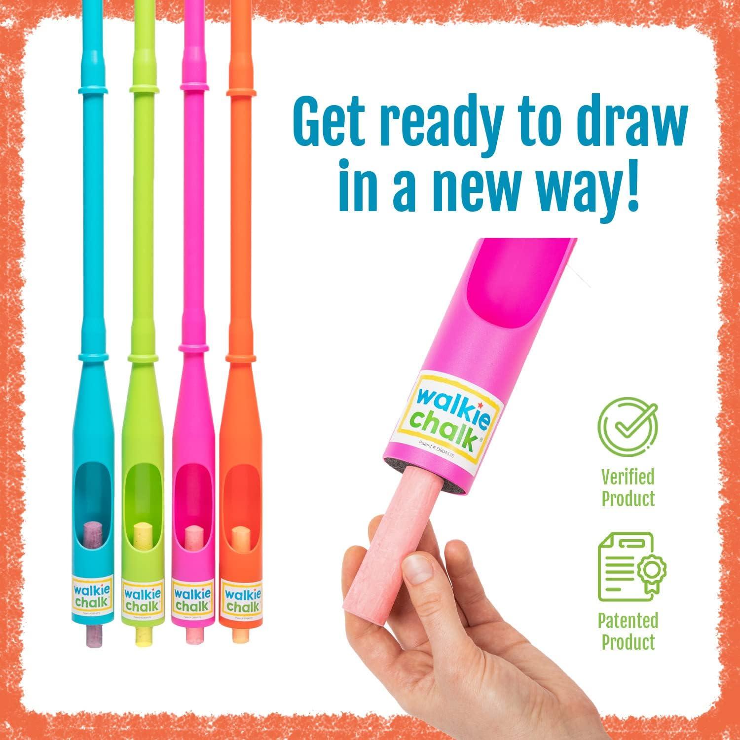 Soporte de Tiza de Acera Walkie Chalk Rosa con 2 Tizas