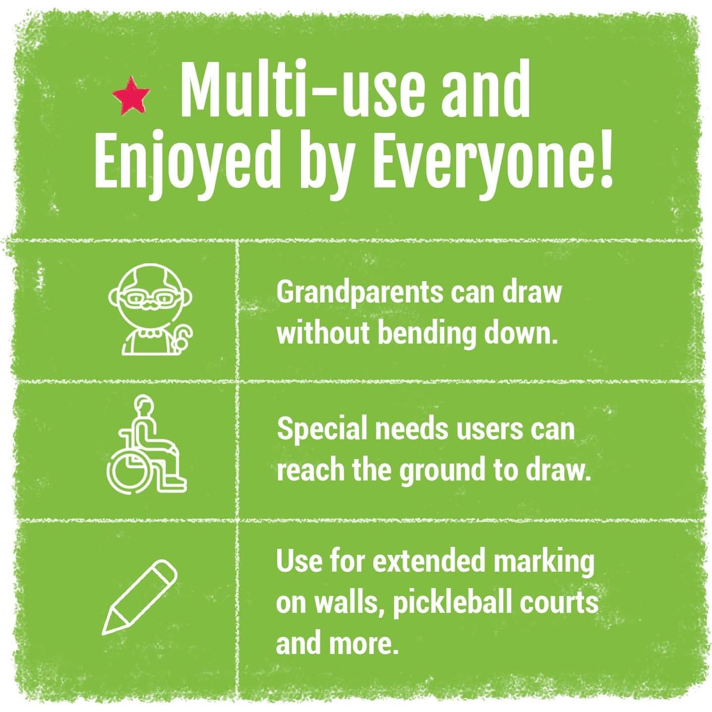 Soporte de Tiza de Acera Walkie Chalk Rosa con 2 Tizas