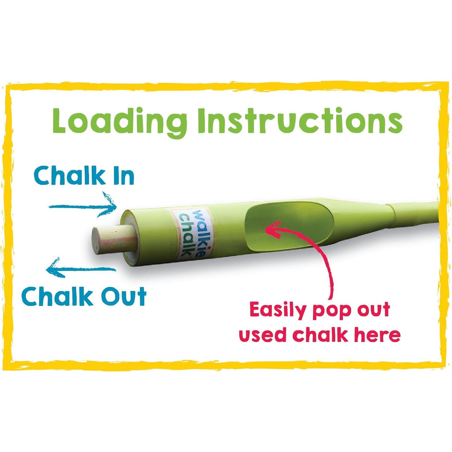 Soporte de Tiza de Acera Walkie Chalk Rosa con 2 Tizas