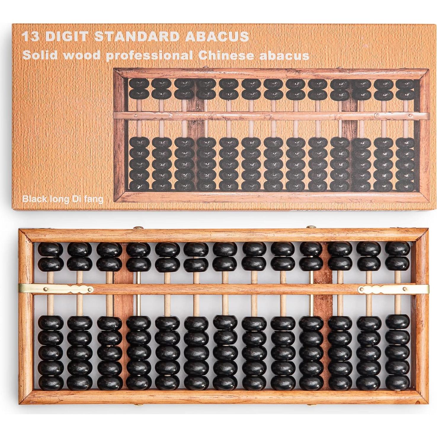 Ábaco Digital Profesional de Madera 28.5cm 13 Columnas