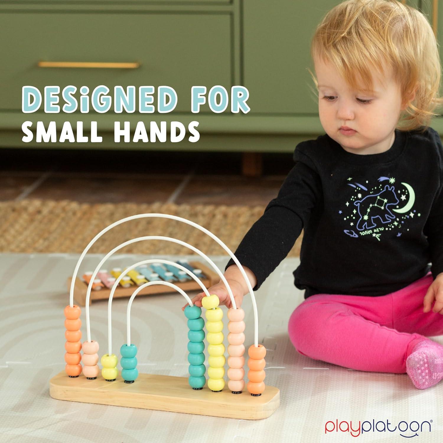 Ábaco de Madera Play Platoon para Niños 1-3 Años Boho