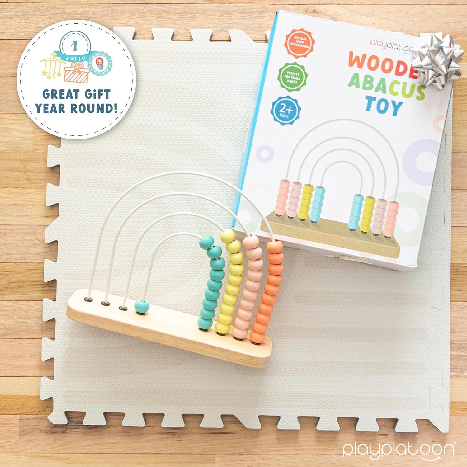 Ábaco de Madera Play Platoon para Niños 1-3 Años Boho