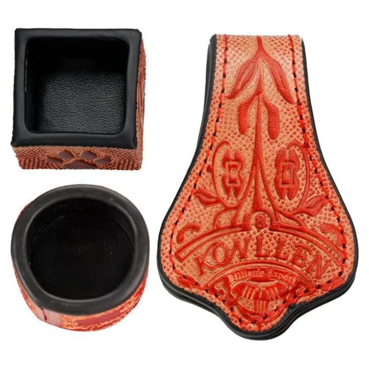 Soporte de Tiza Magnético de Cuero KONLLEN VT-Rojo