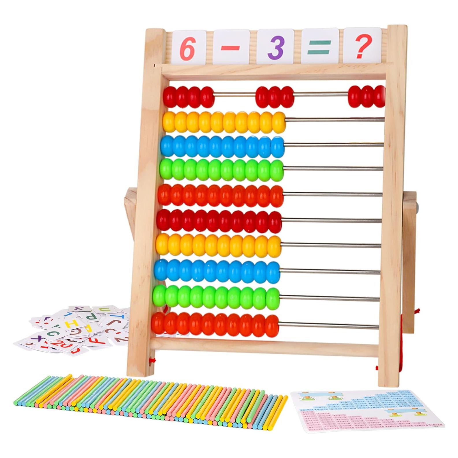 Ábaco de Madera Educativo WOODMAM para Niños 3+ Años