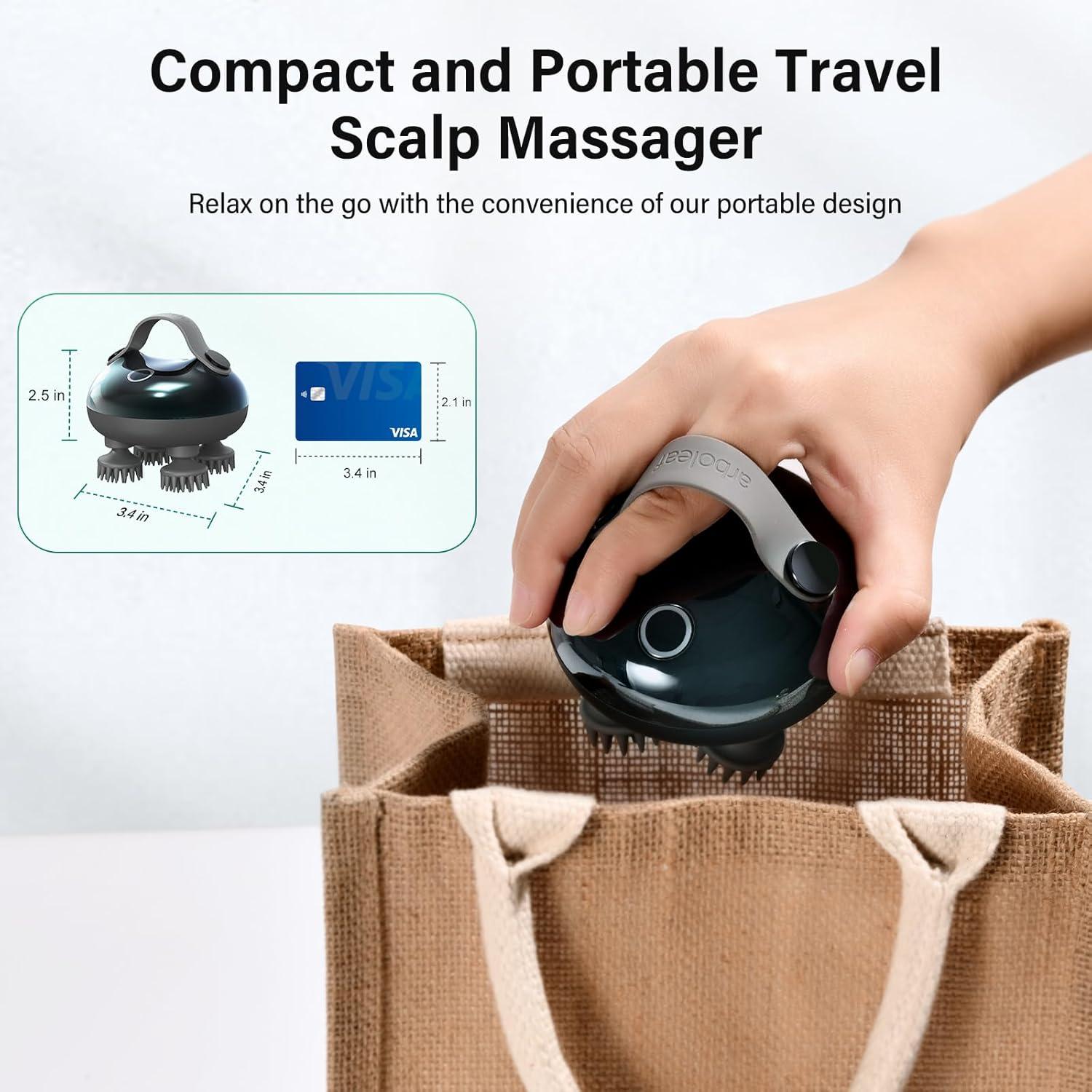 Masajeador de cuero cabelludo eléctrico Arboleaf 6 en 1 impermeable