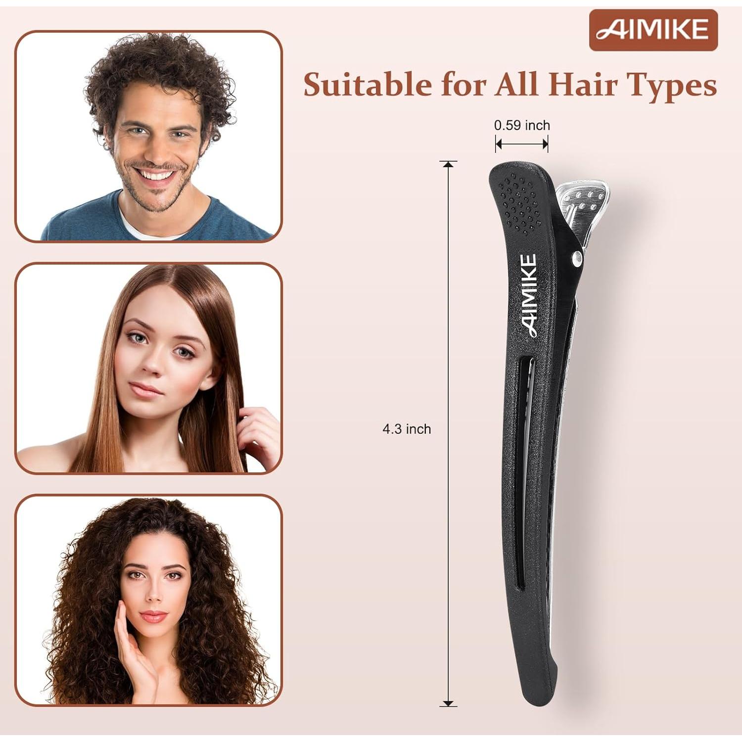 AIMIKE 6 Clips de Pelo Profesionales Antideslizantes 10.9 cm