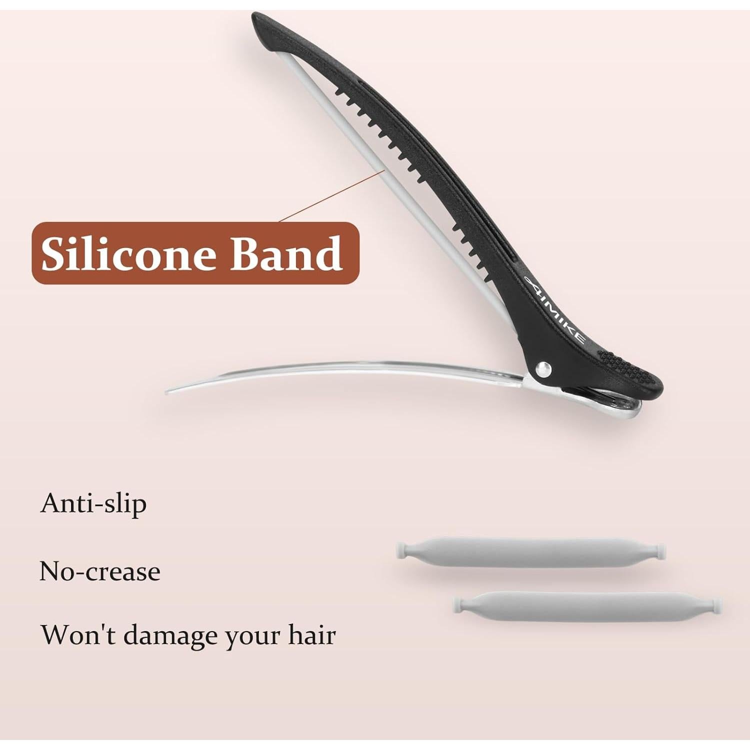 AIMIKE 6 Clips de Pelo Profesionales Antideslizantes 10.9 cm